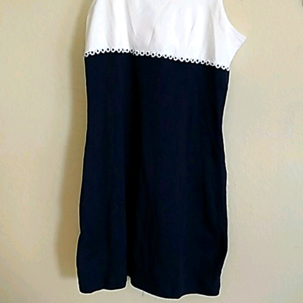 JUST REDUCED BRAND NEW!!! Spaghetti  strap blue and white dress